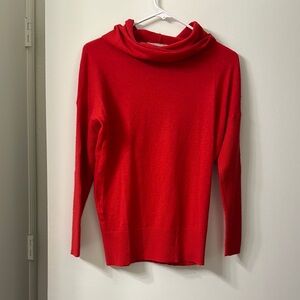 Cozy Red Turtleneck Sweater for Fall